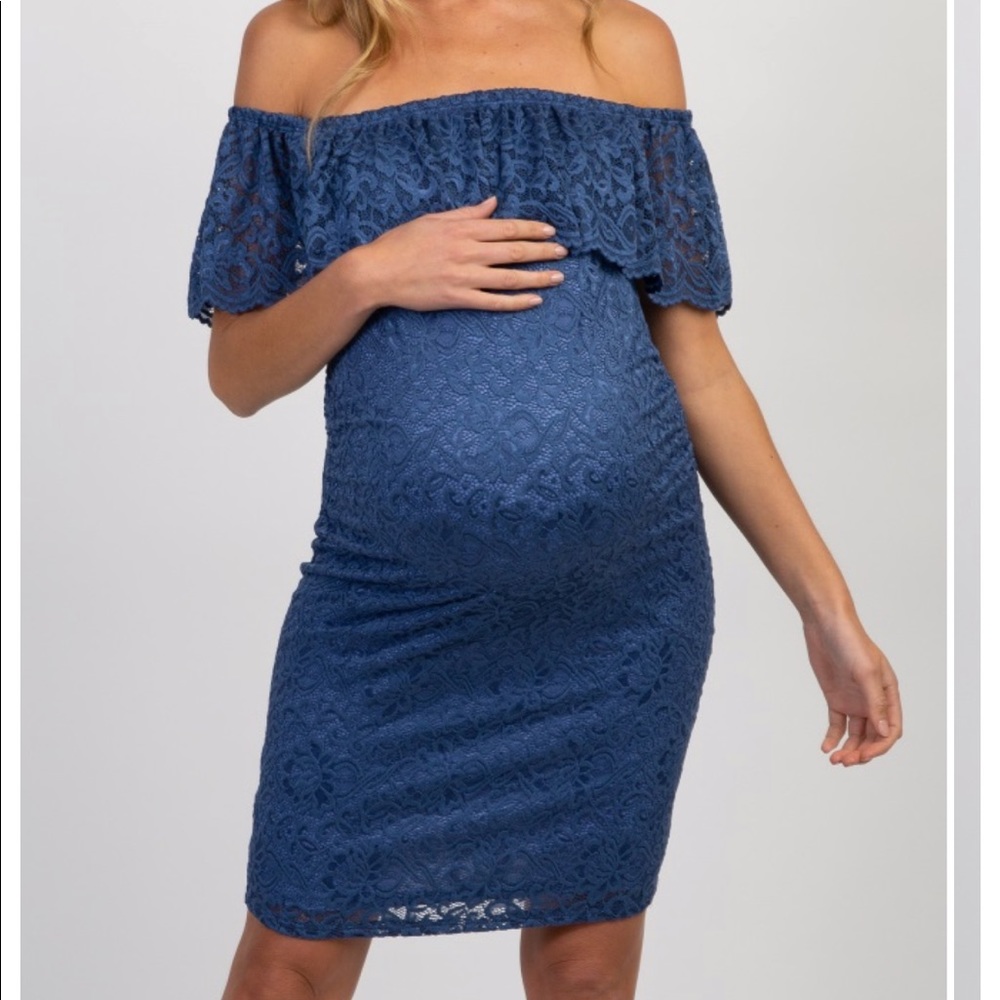 PinkBlush  Blue Maternity Dress
